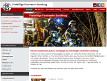 Tablet Screenshot of feuerwehr-sandkrug.de